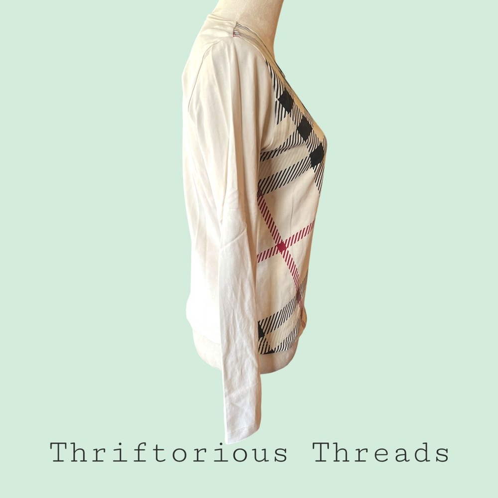 Burberry London Nova Check Long Sleeve Tee Size - Picture 2 of 5